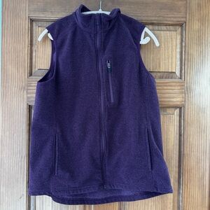 Duluth Trading Parkpoint Fleece Vest Women’s Large Purple Zipper Pocket Full Zip